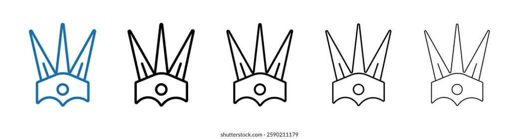 Headdress Brazil icon Outline vector logo for web ui