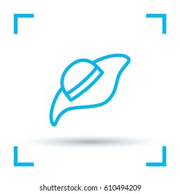 Headdress hat line vector icon