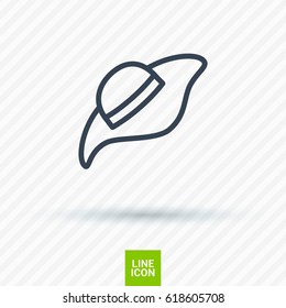 Headdress hat line vector icon