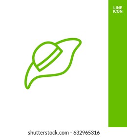 Headdress hat line vector icon