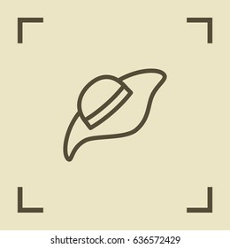 Headdress hat line vector icon