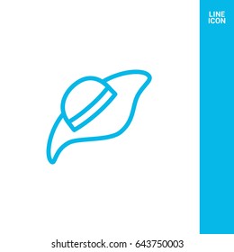 Headdress hat line vector icon