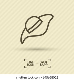 Headdress hat line vector icon
