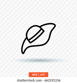 Headdress hat line vector icon