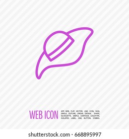 Headdress hat line vector icon