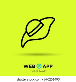 Headdress hat line vector icon