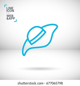 Headdress hat line vector icon