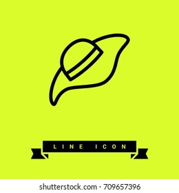 Headdress hat line vector icon