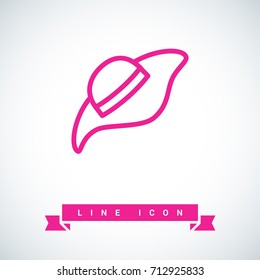 Headdress hat line vector icon