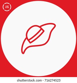 Headdress hat line vector icon