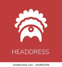  Headdress icon. Editable  Headdress icon for web or mobile.