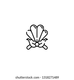 Headdress icon, flat design line art thin style, vector illustration. Festive carnivals in Brazil and Mardi Gras in Venice
