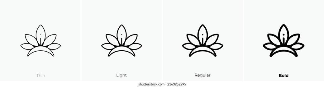 headdress icon. Linear style sign isolated on white background. Vector illustration.