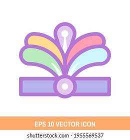 Headdress icon vector design. Carnival symbol for your website design, logo, app, UI. Eps10 vector illustration.