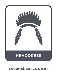 headdress icon vector on white background, headdress trendy filled icons from Brazilia collection, headdress vector illustration