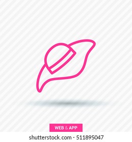 Headdress isolated minimal single flat linear icon for application and info-graphic. Hat line vector icon for websites and mobile minimalistic flat design.