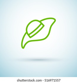 Headdress isolated minimal single flat linear icon for application and info-graphic. Hat line vector icon for websites and mobile minimalistic flat design.