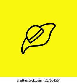 Headdress isolated minimal single flat linear icon for application and info-graphic. Hat line vector icon for websites and mobile minimalistic flat design.