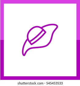 Headdress isolated minimal single flat linear icon for application and info-graphic. Hat line vector icon for websites and mobile minimalistic flat design.