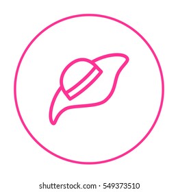 Headdress isolated minimal single flat linear icon for application and info-graphic. Hat line vector icon for websites and mobile minimalistic flat design.