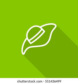 Headdress isolated minimal single flat linear icon for application and info-graphic. Hat line vector icon for websites and mobile minimalistic flat design.