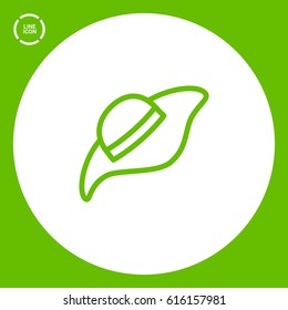Headdress isolated minimal single flat linear icon for application and info-graphic. Hat line vector icon for websites and mobile minimalistic flat design.