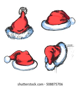 Headdress Santa Claus. Different camera angles