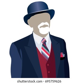 headdress, white beard, man in hat, style, silhouette, classic, man, gentleman,hat, classic, old man, person, silhouette, sherlock, style, isolated, english, black, illustration, design