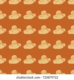 Headdresses for women vector illustration on a seamless pattern background. Set of elements