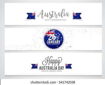 Header Or Banner For Australia Day Celebration.