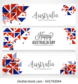 Header or banner for Australia day celebration.