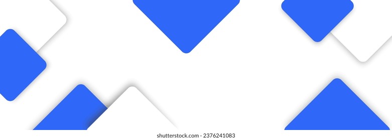 Header banner with blue and white triangles for web pages.