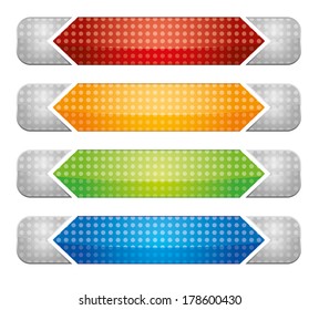 Header or banner design set - abstract illustration