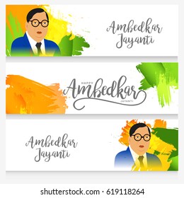 Header Or Banner of Dr. B. R. Ambedkar for Ambedkar Jayanti Celebration background.