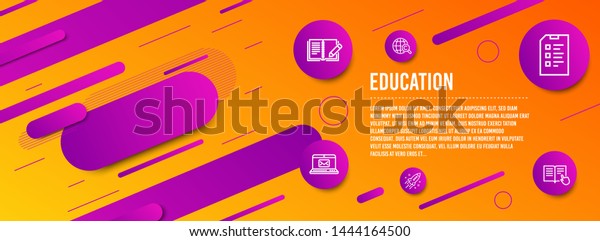 Header Banner Email Feedback International Icons Stock Vector Royalty Free