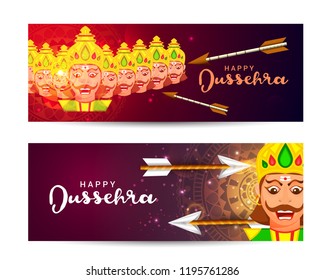 Header Or Banner For Happy Dussehra.