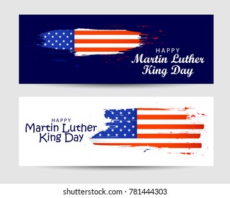 Header Or Banner Of Martin Luther King Day.