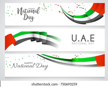 Header or Banner for national day of UAE celebration.