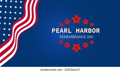 Header or banner of Pearl harbor remembrance day background.