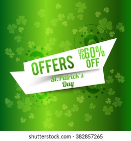 Header or banner set design with shiny green background for celebration of st.patrick's day. Header or banner set design with shiny green background for celebration of st.patrick's day.