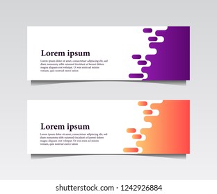 Header banner template for business. vector illustration. modern gradient curve style. voucher,coupon,card, flyer, cover 