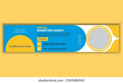 Header Banner Template Design Digital Marketing Agency Social media LinkedIn Cover Page Design
