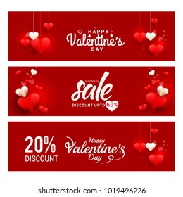 Header Or Banner Of Valentines Day Sale Background,Easy To Edit.