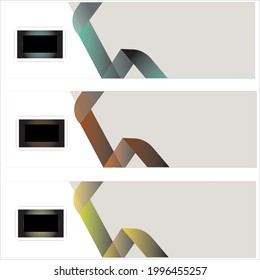 vector de banner de cabecera para la empresa. ilustración de imágenes de iconos de imagen de encabezado