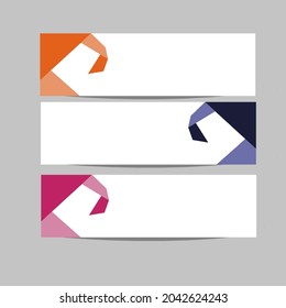 Header banner vector minimalist abstract geometric
