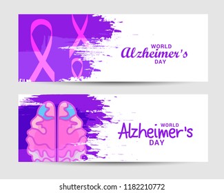 Header Or Banner Of World Alzheimer Day.