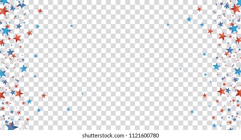 Header with blue, white and red stars on the checked background. Eps 10 vector file.