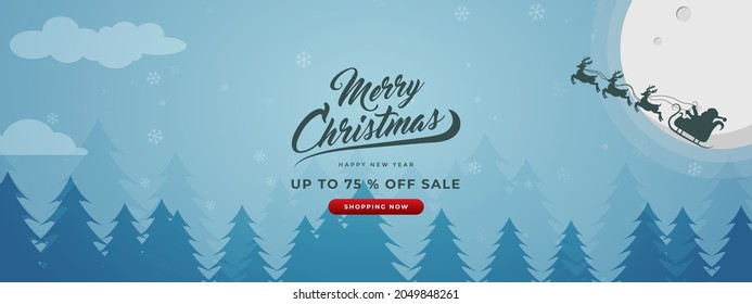 header design for christmas and new year themed sale