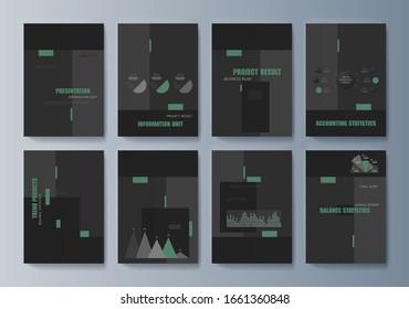 Header design for flyer, book, info banner frame, title sheet. Modern design. Vector. Minimalistic cover design templates. Layout set for covers, albums, notebooks, reports, magazines. set of A4 cover