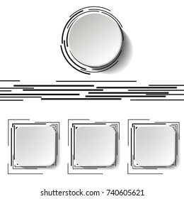 Header design with four options. Abstract pattern.